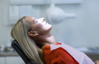 Relaxed Woman in a Dental Chair Alpharetta GA