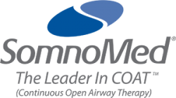 SomnoMed The Leader in COAT (Continuous Open Airway Therapy) logo