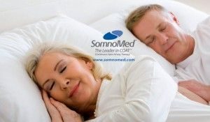 Senior Couple sleeping comfortably due to Somno Med Sleep Apnea Treatment