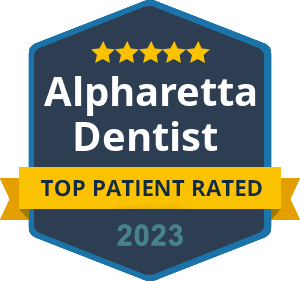 Alpharetta Dentist Top Patient Rated 2023 badge